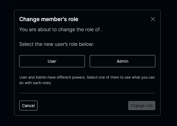 Change user role